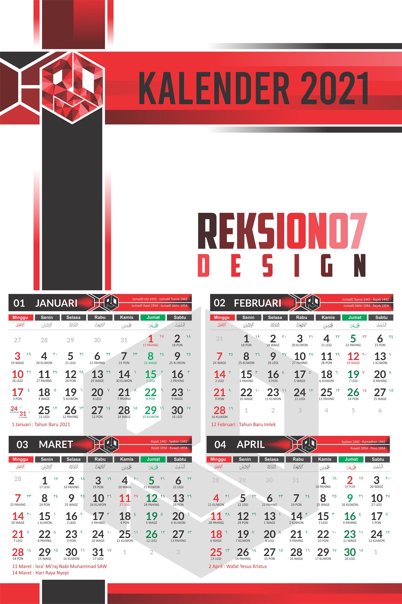 Download Master Kalender  2022  Lengkap Hijriah Jawa Cdr dan 