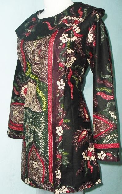 Grosir-Baju-Muslim-Murah: Blus Faj345 -95.000- batik motif 