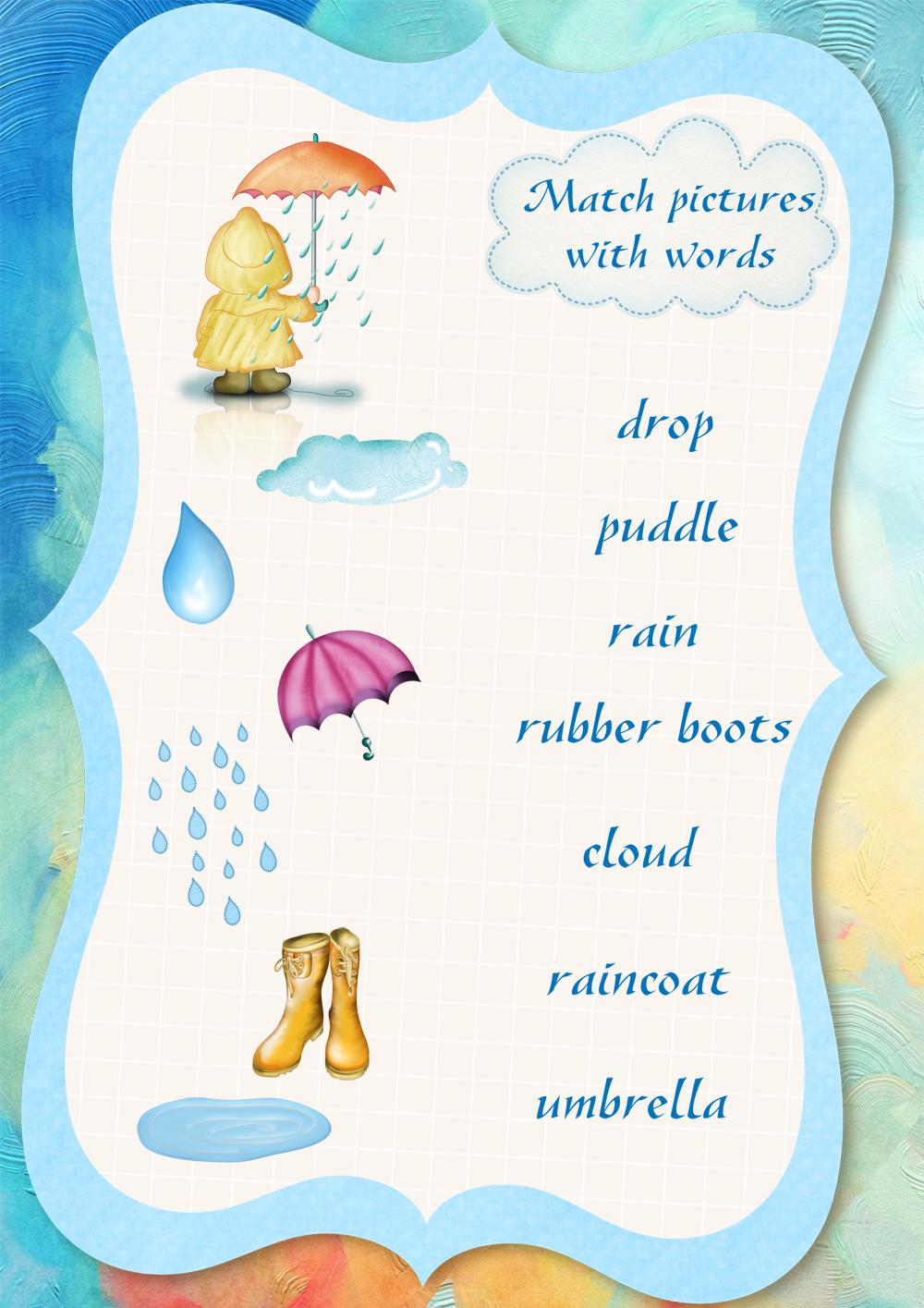 weather vocabulary this also 2 esl worksheet  assignment worksheet is rainy worksheet animal