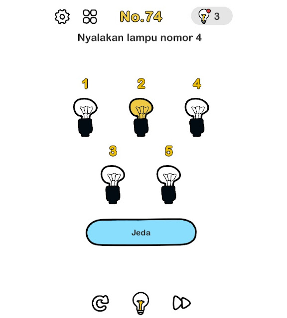 Nyalakan lampu nomor 4