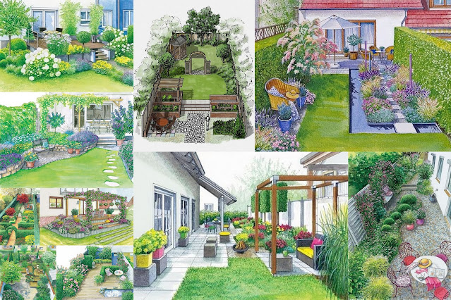 Προτάσεις - σχέδια για διαμορφώσεις σε μικρούς κήπους και αυλές