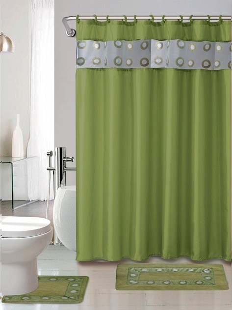 green bathroom hand towels