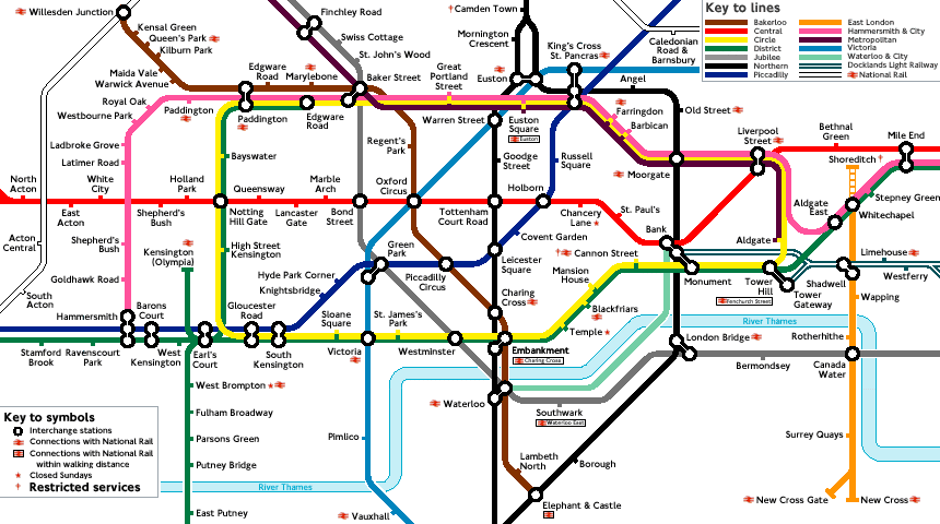 london underground tube map. Map of London