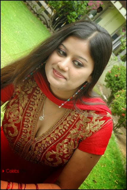 Malayalam Actress Anshiba hot Stills In Red Chirudhar