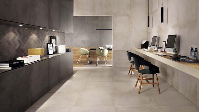 Wall tiles and floor tiles DWELL collection for architectural studio