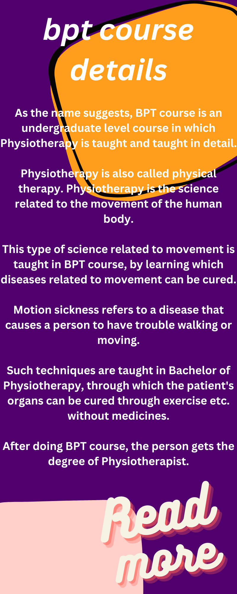 BPT course details