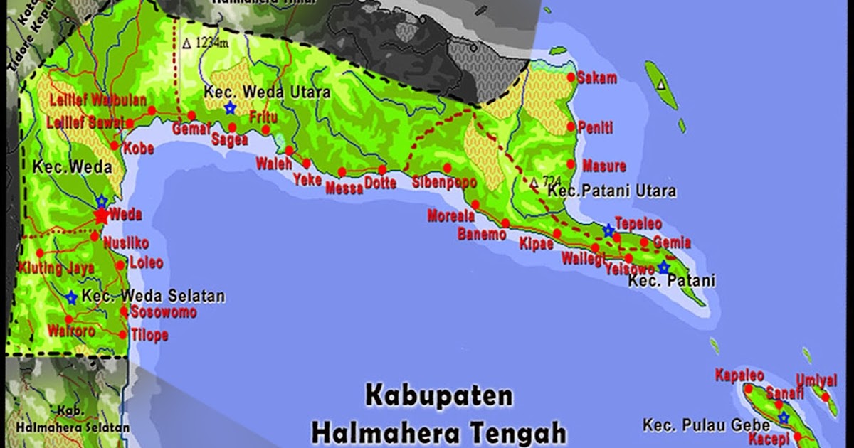 Peta Kabupaten  Halmahera Tengah