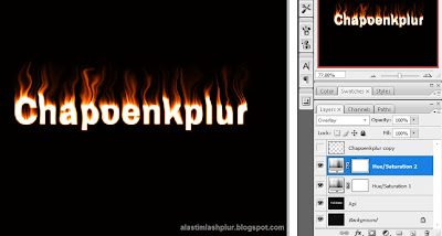 Cara Membuat Efek Tulisan Terbakar Api Di Photoshop