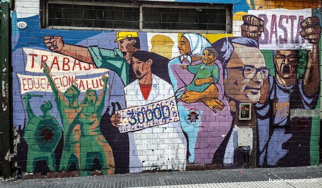 Grafite na Avenida de Mayo, Buenos Aires
