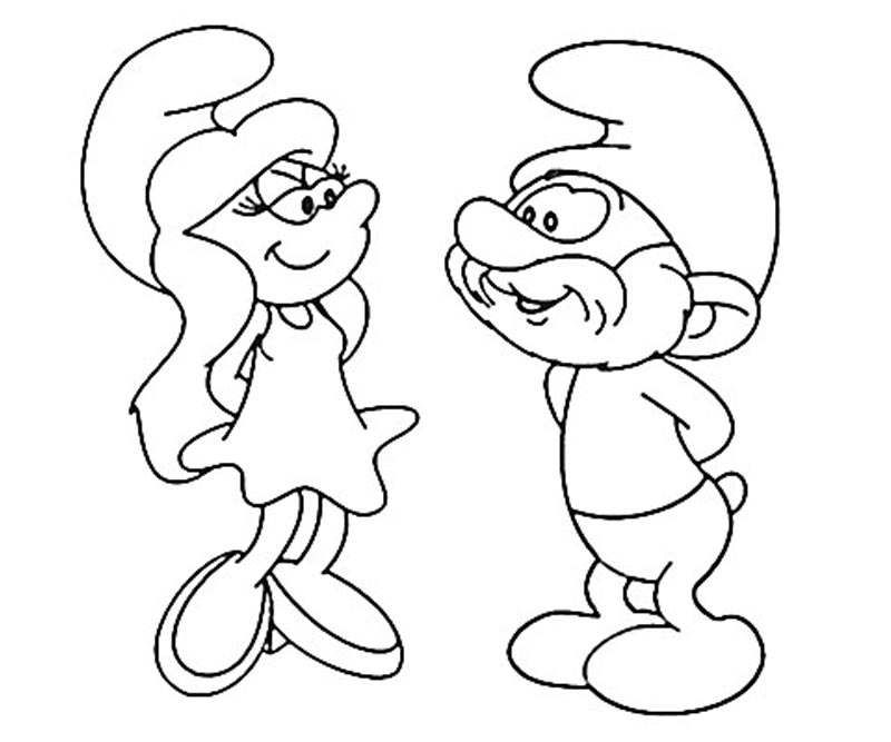 #8 Papa Smurf Coloring Page