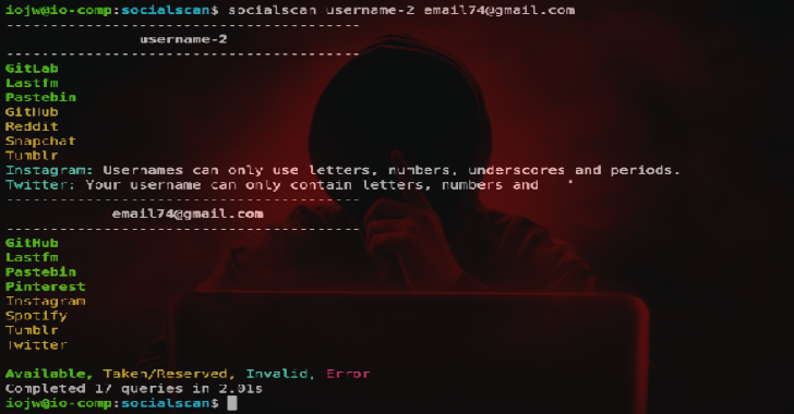 Socialscan Check Email Address And Username Availability On Online Platforms With 100 Accuracy