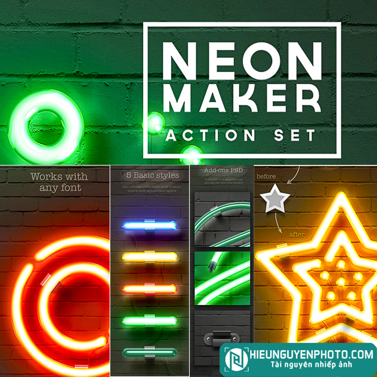 Action tạo hiệu ứng text neon cực đẹp