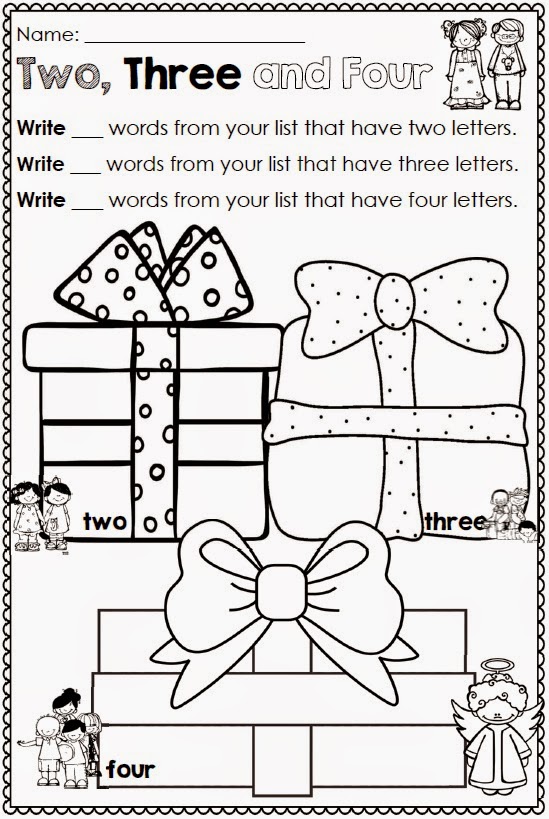 Christmas Printables for any Word List