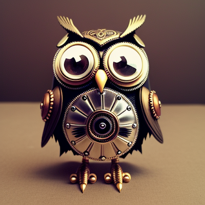 Steampunk Clockwork Owl Statue Miniature 3D amazingwallpapersa blogspot com (46)
