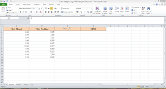 Cara menghitung MAD dengan excel