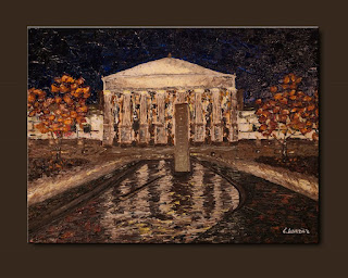 Impressionist Painting-Raleigh Memorial Auditorium-Abstract Art Paintings by Carmen Guedez - Image