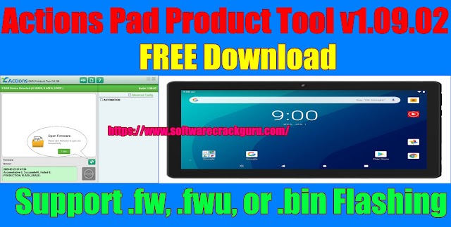 Actions Pad Product Tool v1.09.02 (.fw, .fwu, or .bin Flashing) Free Download