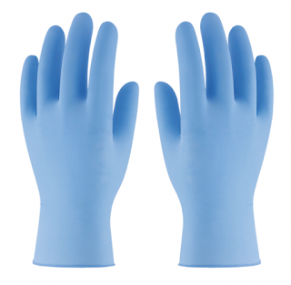 Par de guantes azules