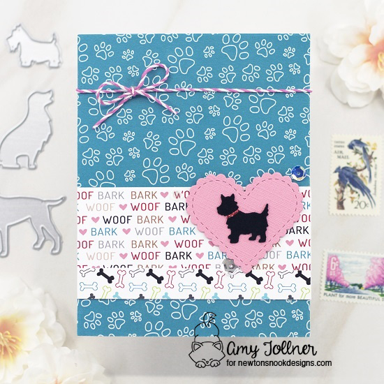 Bark & Woof by Amy features Dog Silhouette and A Dog's Life by Newton's Nook Designs; #inkypaws, #newtonsnook, #dogcards, #cardmaking