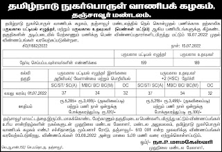 TNCSC Thanjavur Recruitment 2022 348 Record Clerk Posts