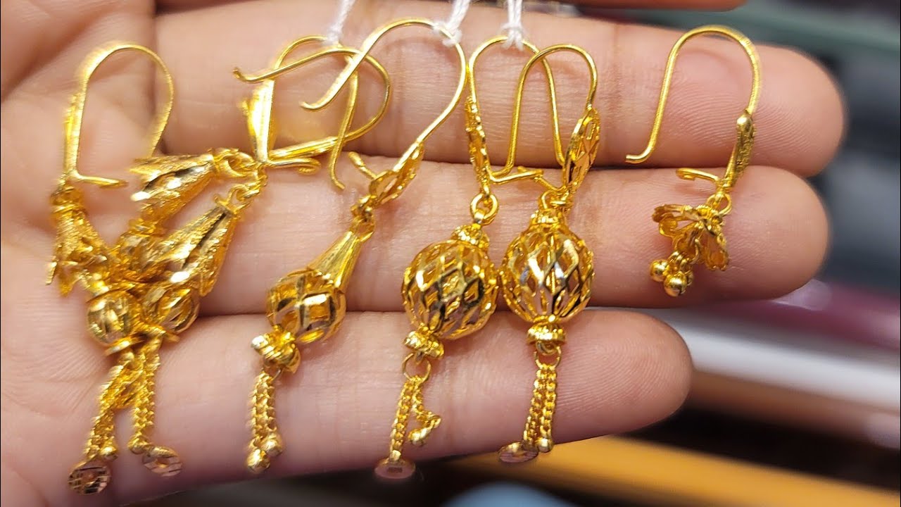 Gold Earrings Designs Images - Gold Earrings - Girls Gold,Stone Earrings New Designs Images, Pictures - kaner dul - NeotericIT.com
