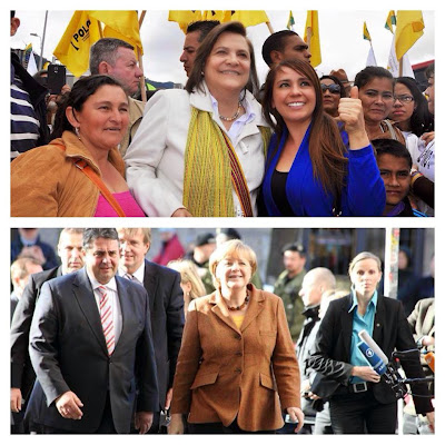 Broken Bogotá: Who can fix it? Lookalikes — German Chancellor Angela Merkel and Bogotá mayoral candidate Clara López.