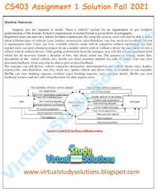 CS403 Assignment 1 Solution Preview Fall 2021