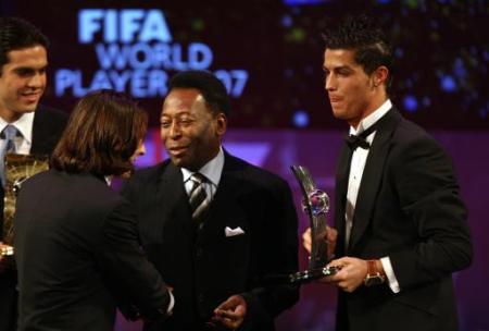 Ronaldo  Messi on Lionel Messi And Cristiano Ronaldo Taking Their Trophies And Awards