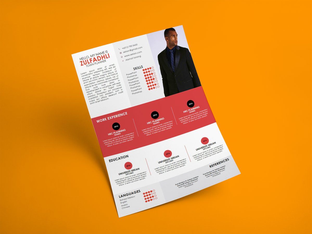 FREE Resume/CV Powerpoint Template - Budak Bandung Laici