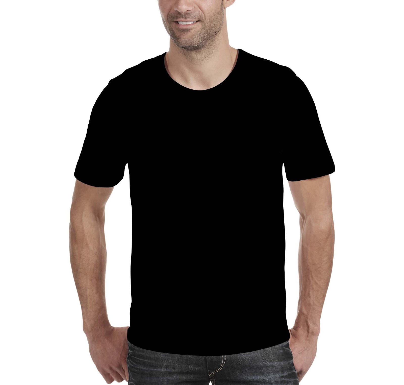 Download Gambar Template Kaos Polos Hitam Depan Belakang Desain ...