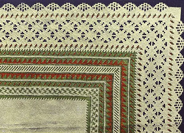 Detail of a petate woven buri