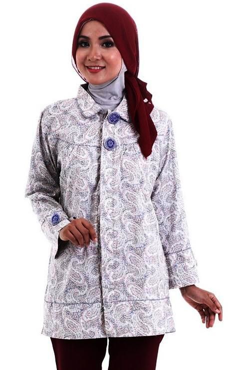  40 model baju batik remaja putri muslim lengan panjang 