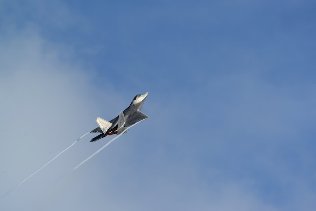 F-22 Raptor Climbs The Sky