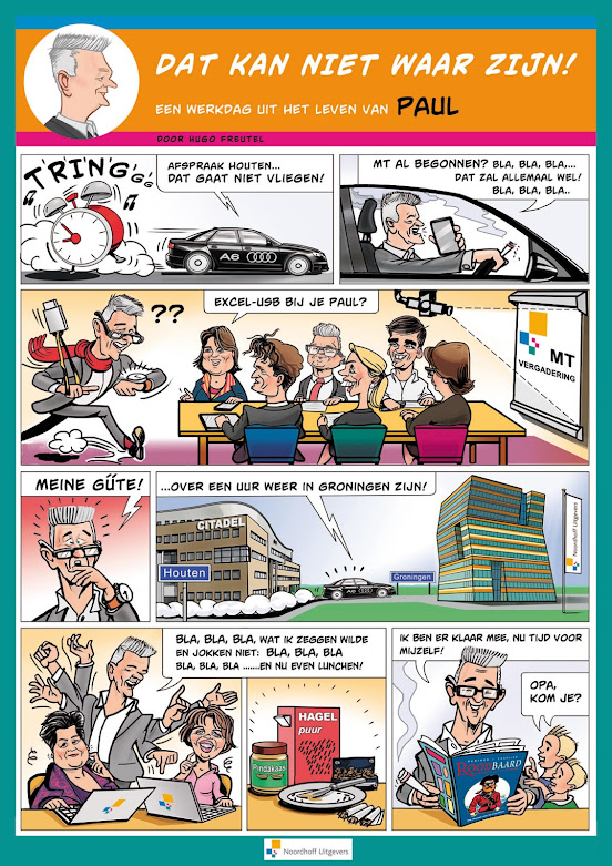 strip:  Een werkdag van Paul bij een Uitgeverij