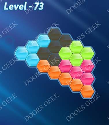 Block! Hexa Puzzle [Rainbow A] Level 73 Solution, Cheats, Walkthrough for android, iphone, ipad, ipod