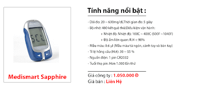 Máy đo đường huyết Medismart Sapphire
