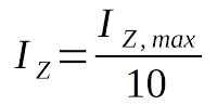 formula Zener diode operating current series resistor calculation