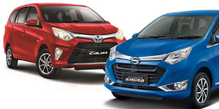 Perbandingan harga Daihatsu Sigra dan Toyota Calya.