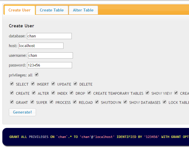 MySQL Script