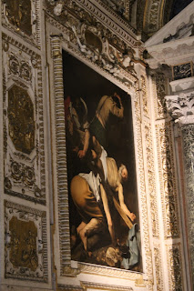 A Crucificação de São Pedro Igreja de Santa Maria Del Popolo em Roma Itália