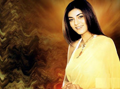 Sushmita Sen in Sleeveless Blouse and Transparent Sarees