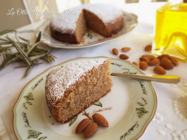 Bizcocho de aceite de oliva y almendras - La Olla Vegetariana