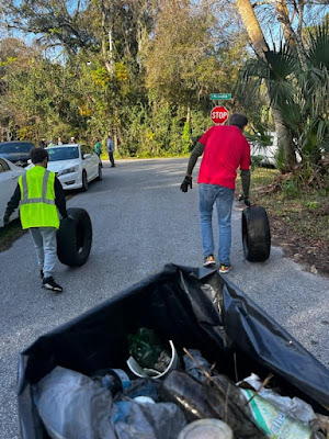 The Wilson Family helping in St. Augustine