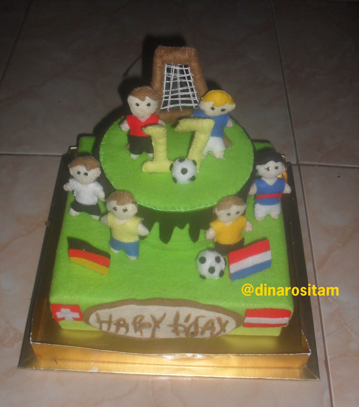 Dina Rosita Mardiana langkah cara membuat Replika kue  