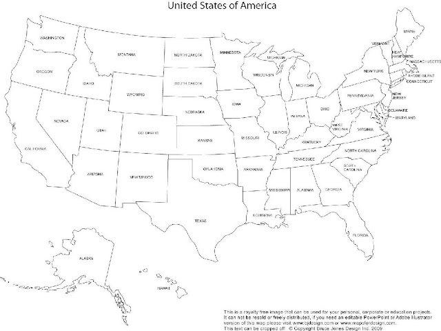 United States Map Outline With State Names