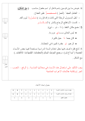 تحميل  تقييم لغة سنة سادسة ابتدائي الثلاثي الثالث, امتحان قواعد اللغة سنة سادسة الثلاثي الثالث  pdf, تقييمات عربية سنة سادسة, تمارين لغة سنة سادسة