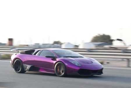 Chrome purple Lamborghini Murcielago SV LP6704 pictures gallery