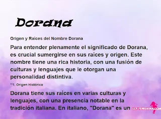 significado del nombre Dorana