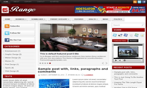 Range Blogger Template