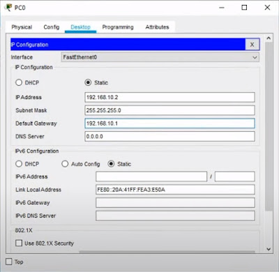 Cara Konfigurasi Router Static Berbasis CLI di Cisco Packet Tracer